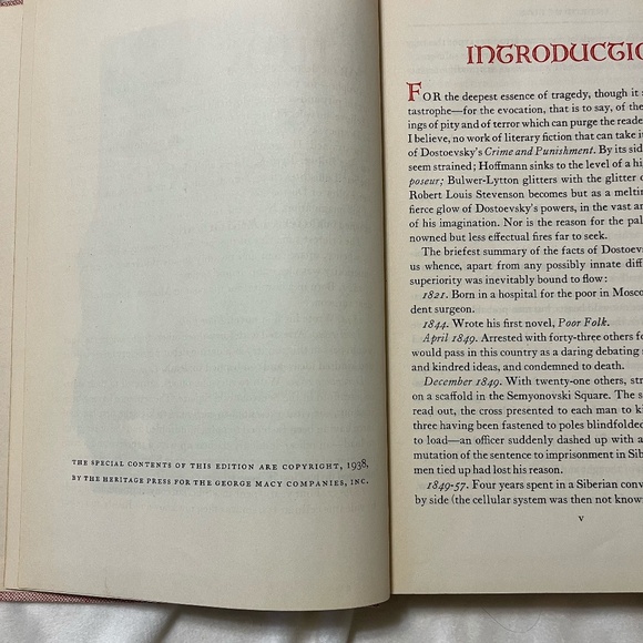 Crime and Punishment by Fyodor Dostoevsky | 1938 Heritage Press HC - Picture 3 of 5